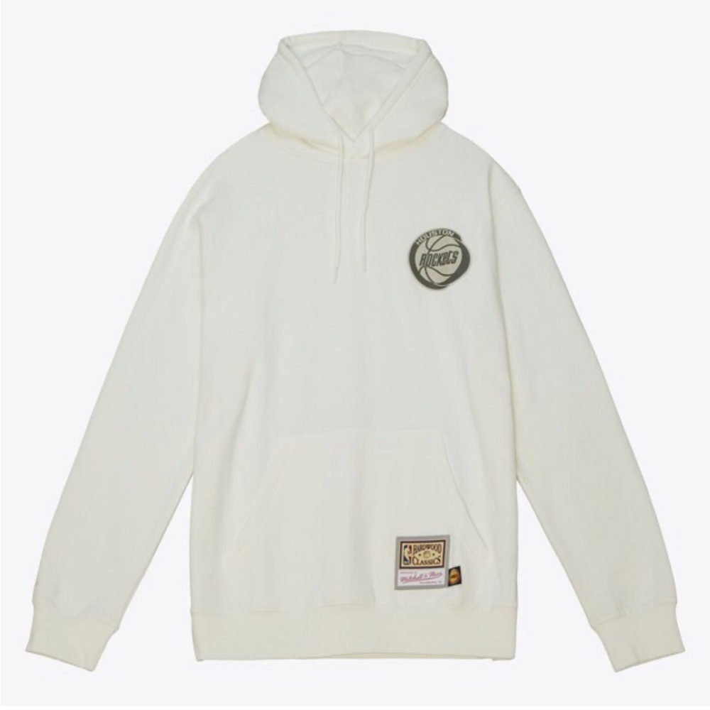 Mitchell & Ness Houston Rockets men’s cream pullover hoodie size M NWT